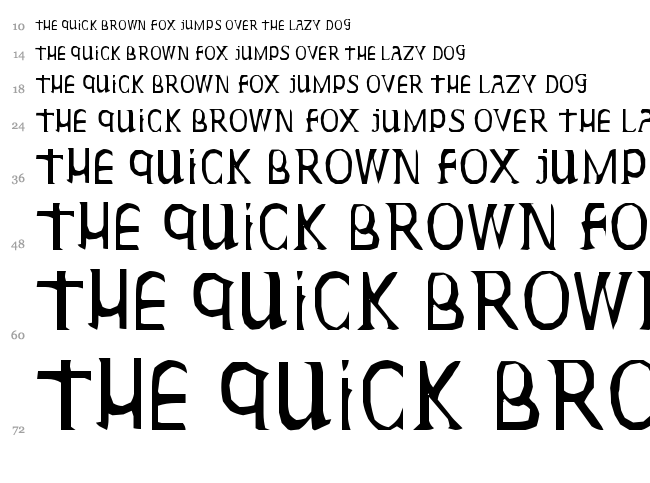 Gideon Plexus font waterfall